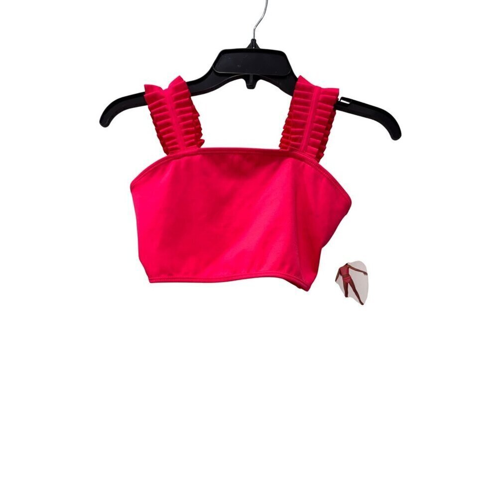 New Habitual Girls Size 12 UV 50+ Ruched Strap Swim Top Pink *Top Only*